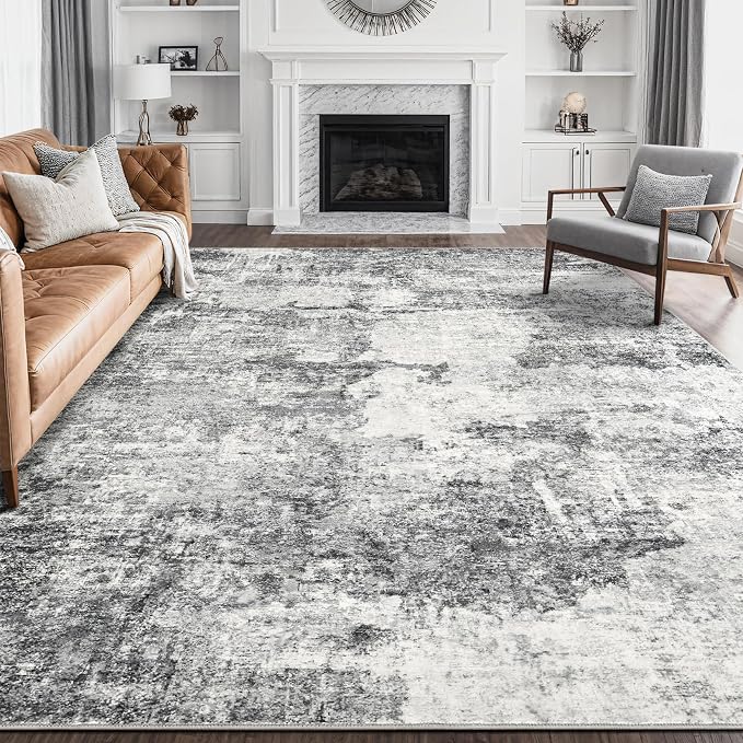 DMOYEST 9x12 Area Rug for Living Room, Washable & Non Slip Large Indoor Carpet by DMOYEST
