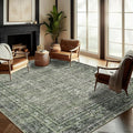 CHAMPLANT Washable Area Rug 9'x12' Retro Boho Design Non-Shedding Easy Care by CHAMPLANT