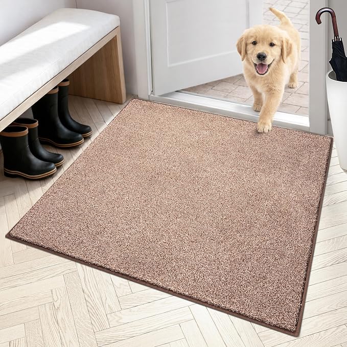 PURRUGS Dirt Trapping Door Mat 36" x 36", Non-Slip Machine Washable Entryway Rug by PURRUGS