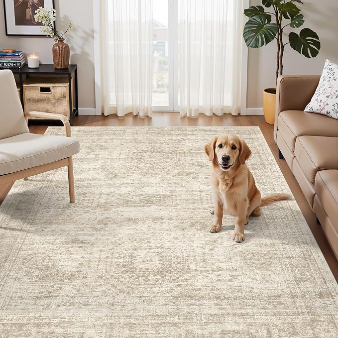 3x5 Rug, Small Area Rug for Kitchen, Machine Washable Non-Slip Throw Rug by Soalmost