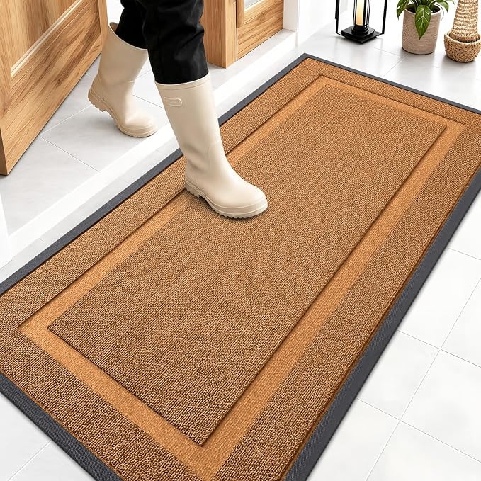 OLANLY Front Door Mat Indoor Outdoor Entrance, Waterproof All-Season, by OLANLY