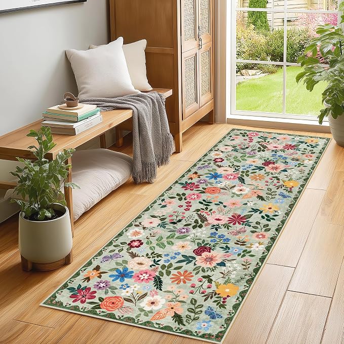 Runner Rug for Entryway: 2x5 Kitchen Rugs Non Slip Washable Ultra-Thin Soft - Image 3