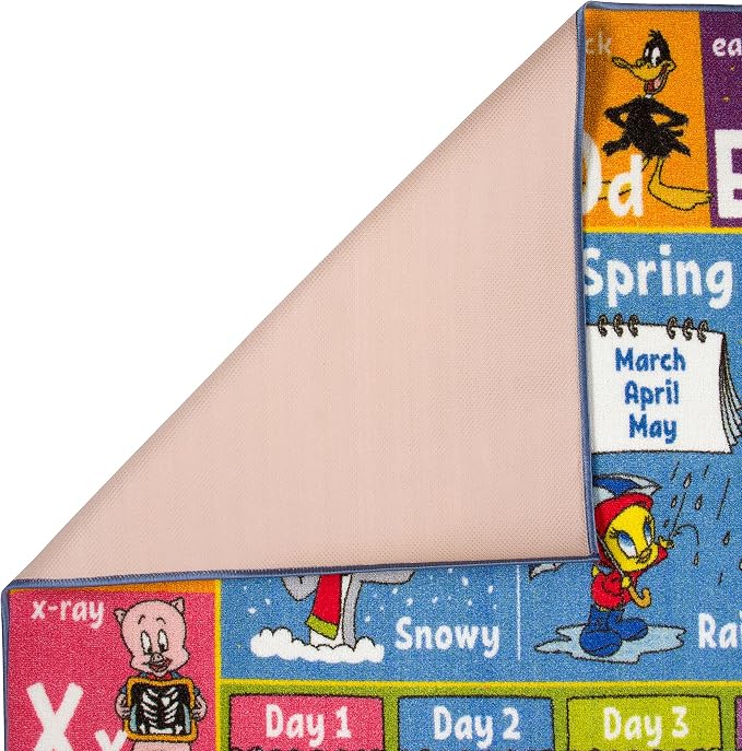 Looney Tunes Educational Kids Rug – ABC Alphabet, Months & Days Learning Mat – - Image 4