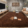 Tepook 8x10 Brown Area Rugs for Living Room Bedroom, Soft Fluffy Plush Shaggy by Tepook