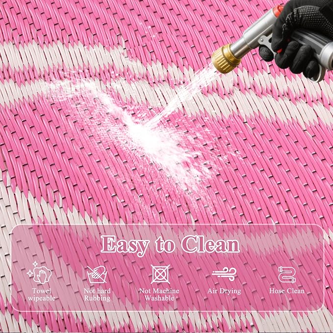 Ileading Outdoor Patio Rug, Waterproof Plastic Straw Mat, Portable Outside Deck - Image 6