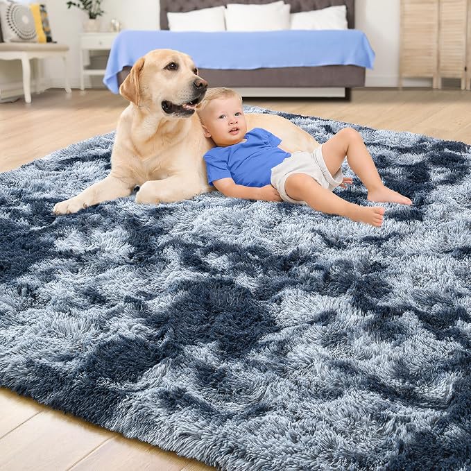 Tepook Fluffy Large Rugs for Living Room, 8x10 Area Rugs for Bedroom, Modern - Image 4