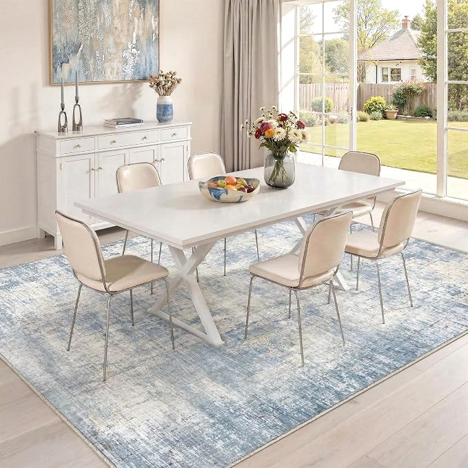 9x12 Area Rugs Washable Living Room Rug-No Slip Soft Carpets Modern Abstract - Image 7