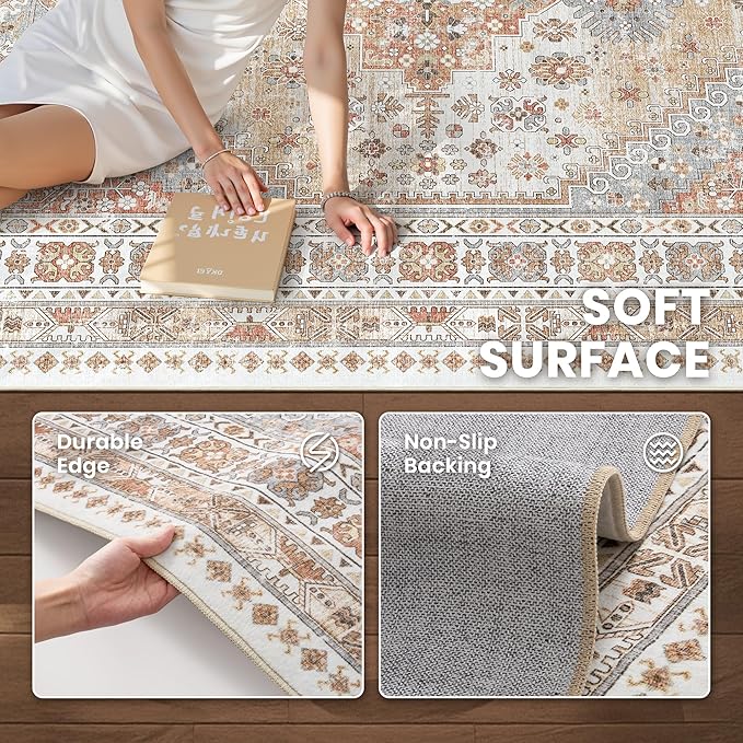 zesthome 4x10 Runner Rug, Washable Hallway Runner Rug - Image 7