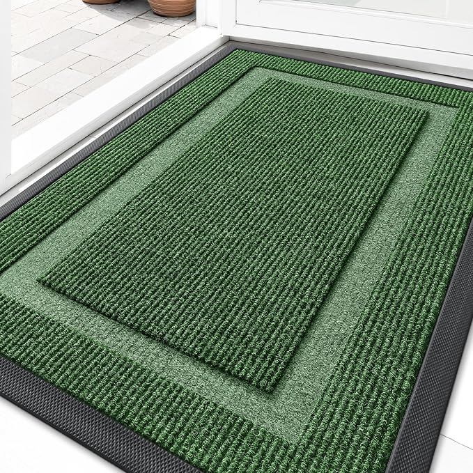 OLANLY Front Door Mat Indoor Outdoor Entrance, Waterproof All-Season, by OLANLY