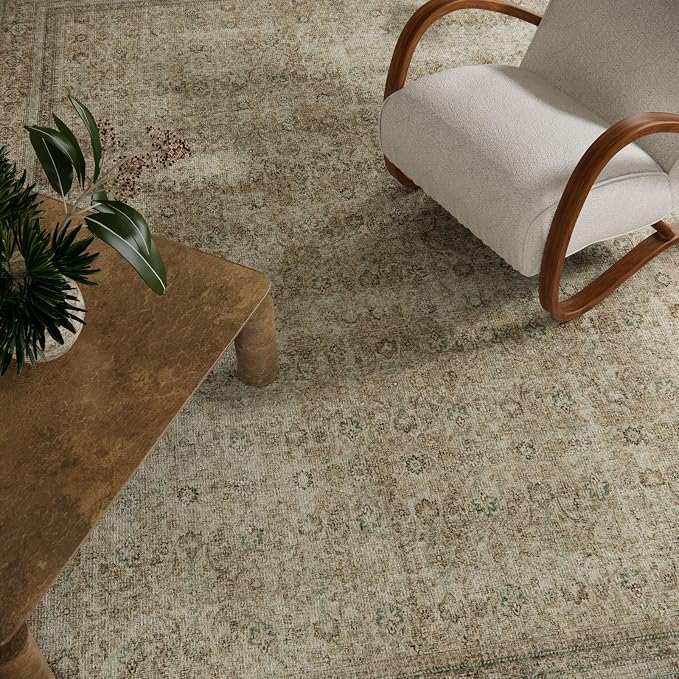 Washable Area Rugs for Living Room: 6x9 Bedroom Rug Boho Vintage Rugs Stain - Image 4