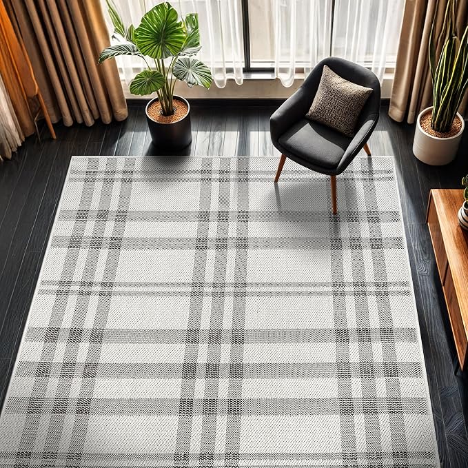 CAMILSON Easy Jute Rug 8x10, Indoor Outdoor Off-White Color Fiber Area Rugs by CAMILSONIndoorOutdoorAreaRugs