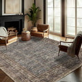 CHAMPLANT Washable Area Rug 9'x12' Retro Boho Design Non-Shedding Easy Care by CHAMPLANT