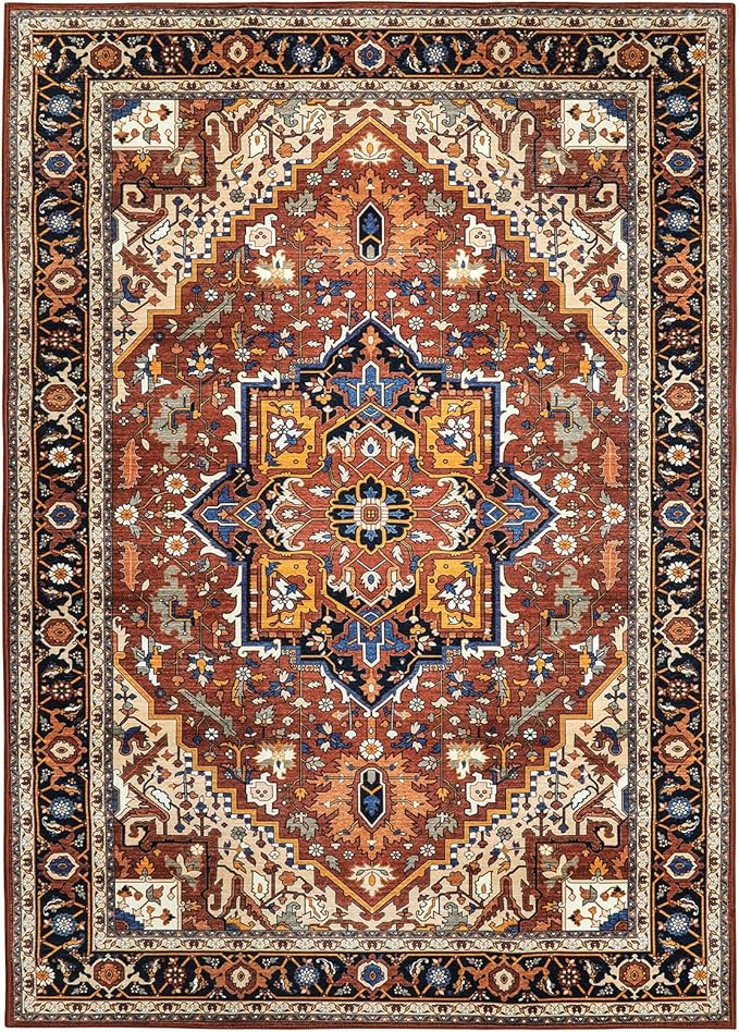 Moynesa Ultra-Thin Washable Oriental Area Rug - Image 5