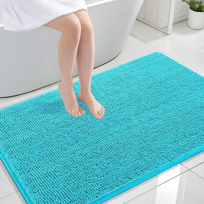 OLANLY Large Bathroom Rugs 47x32, Extra Soft Absorbent Chenille Bath Rugs by OLANLY