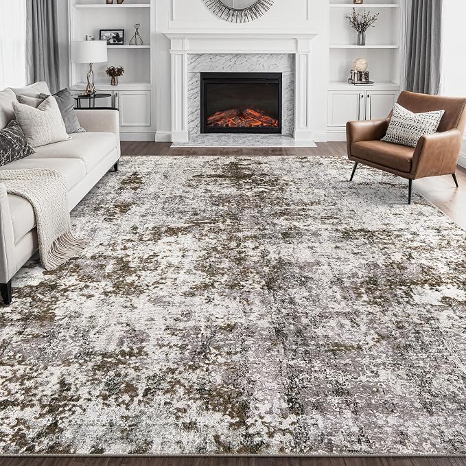 DMOYEST 8x10 Area Rug for Living Room, Washable & Non Slip Large Indoor Carpet by DMOYEST