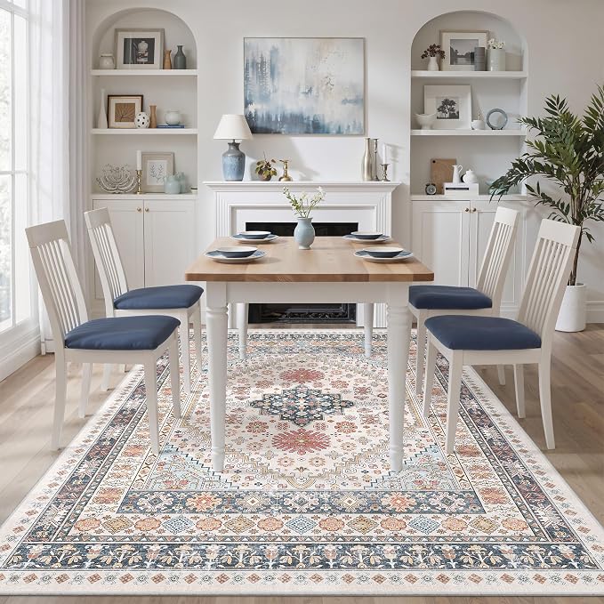 zesthome 5x8 Area Rugs for Living Room, Non-Slip Backing Washable Rugs - Image 8
