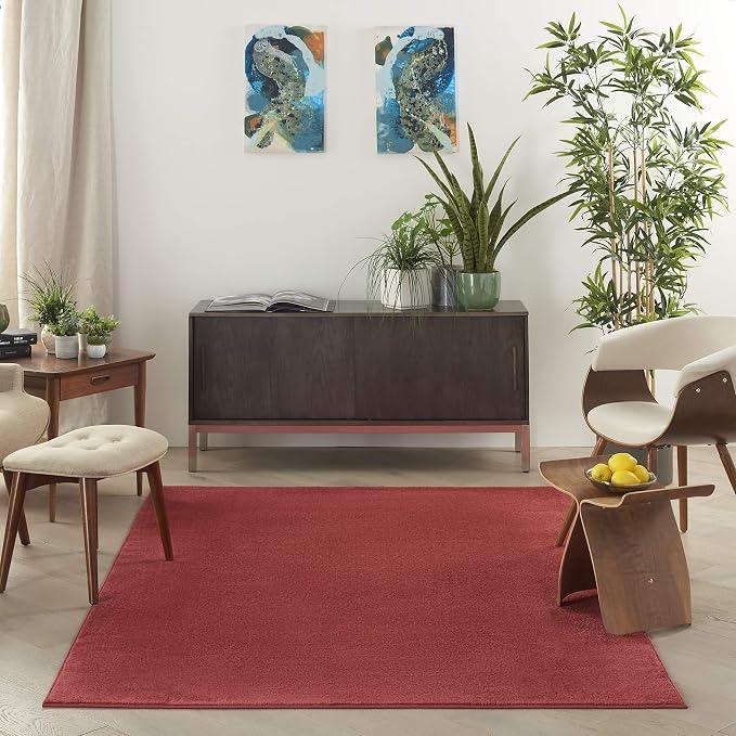 Nourison Home Nourison Essentials Brick Red 4' x 6' Area Rug - Image 3
