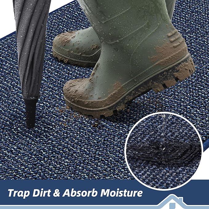 BEQHAUSE Dirt Trapper Door Mat 32" x 48", Non-Slip Washable Doormats Entrance - Image 3