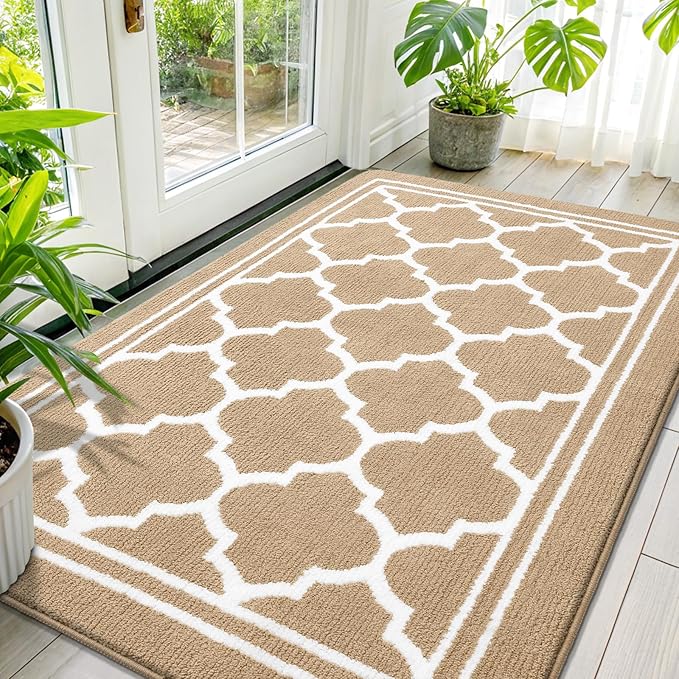 Buganda Large Indoor Door Mat, Dirt-Resistant and Absorbent Doormat, Low by Buganda