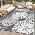 LuxStep Outdoor Rug Waterproof Outdoor Plastic Straw Rug Reversible Patio Rug by LuxStep