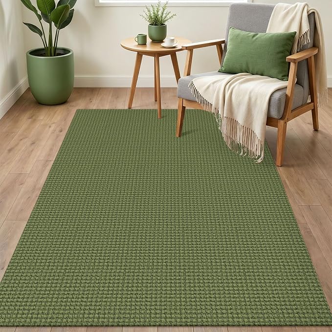IOHOUZE Washable Area Rug 3x5 Non Slip Rubber Backed Woven Rugs - Image 8