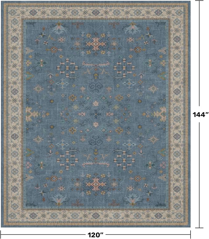 Hazo Haus Blue Big Rugs for Living Room - Image 2