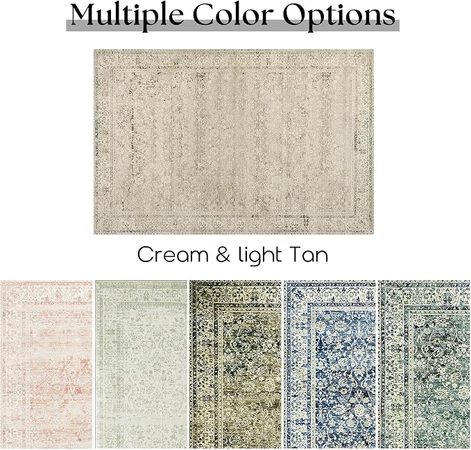 BILEEHOME Boho Kitchen Rug Washable, 2x3 Non Slip Farmhouse Neutral Small Area - Image 7