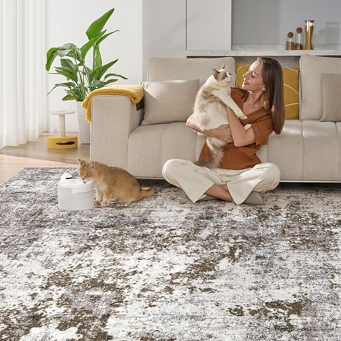 DMOYEST 10x14 Area Rug for Living Room, Washable & Non Slip Large Indoor Carpet - Image 6