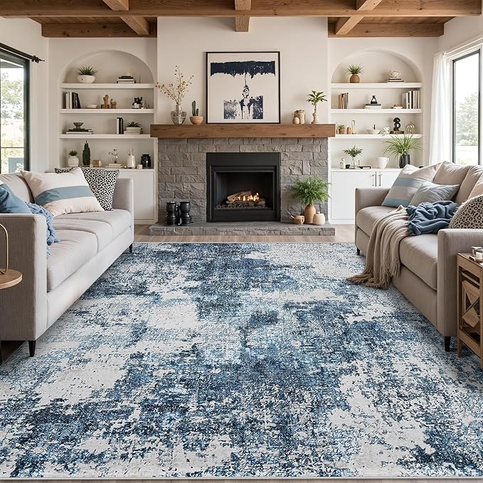 Area Rug 9x12 Living Room: Large Washable Rug - Image 10