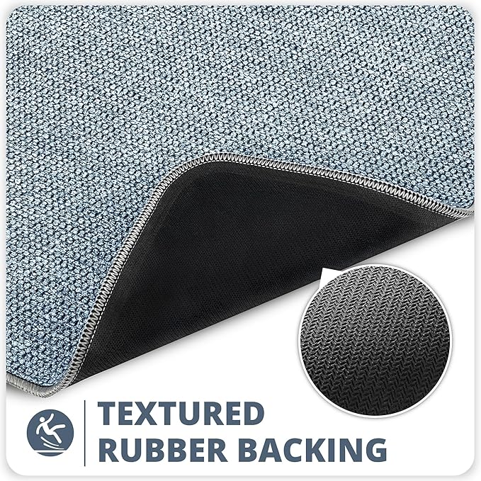 Bosap Bath Mat, Ultra Thin Bathroom Rugs, Rubber Bath Mats - Image 5
