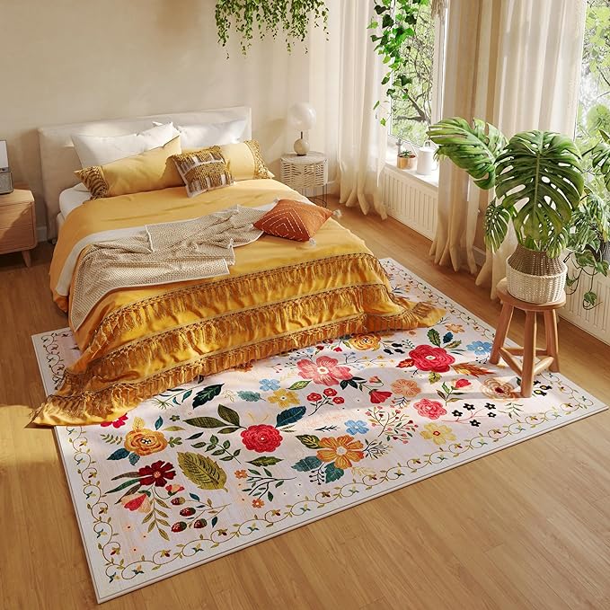 Rugcomf Area Rugs 8x10 Rug for Living Room Clearance Washable Boho Area Rug Non - Image 4