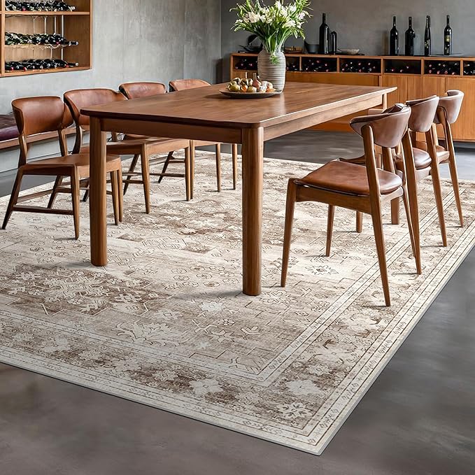 Washable Farmhouse Living Room Rug, 10x14 Area Rugs - Image 5