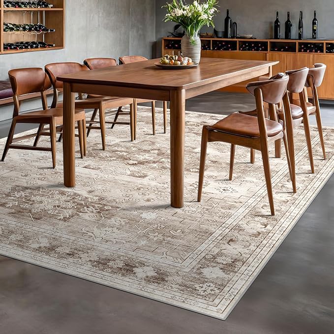 Washable Farmhouse Living Room Rug, 9x12 Area Rugs - Image 6