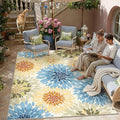 8x10 Indoor Outdoor Area Rug Washable Patio Rug Colorful Non Slip Non Shedding by WondRg