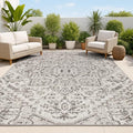 JONATHAN Y Boho Medallion Indoor Outdoor Area Rug 9X12 Black/Gray, Estrella by JONATHANY