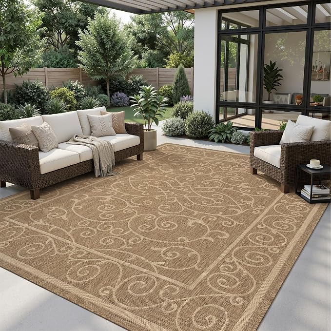 MontVoo-Outdoor Rug-Patio Rug 6x9 ft Polypropylene Indoor Outdoor Rugs Outdoor - Image 8