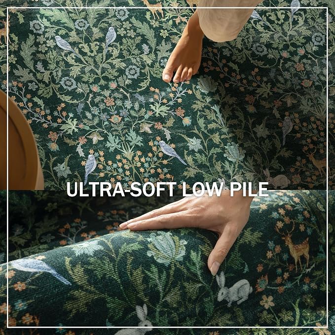 8x10 Area Rugs for Living Room: Washable Rug Vintage Rugs Stain Resistant Non - Image 5