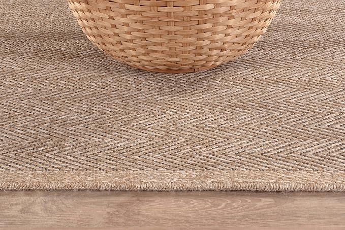 CAMILSON Easy Jute Rug 2x3, Indoor Outdoor Natural Color Fiber Area Rugs - Image 7