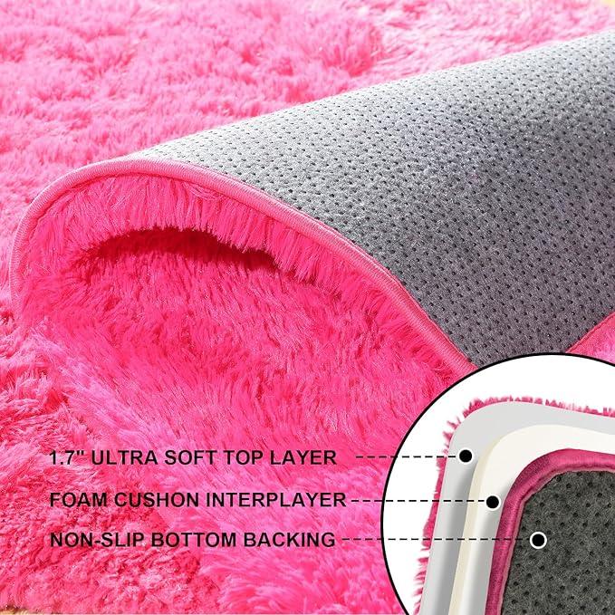 2x3 Rugs for Bedroom, Fluffy Area Rugs for Living Room, Small Fuzzy Shag Soft - Image 5