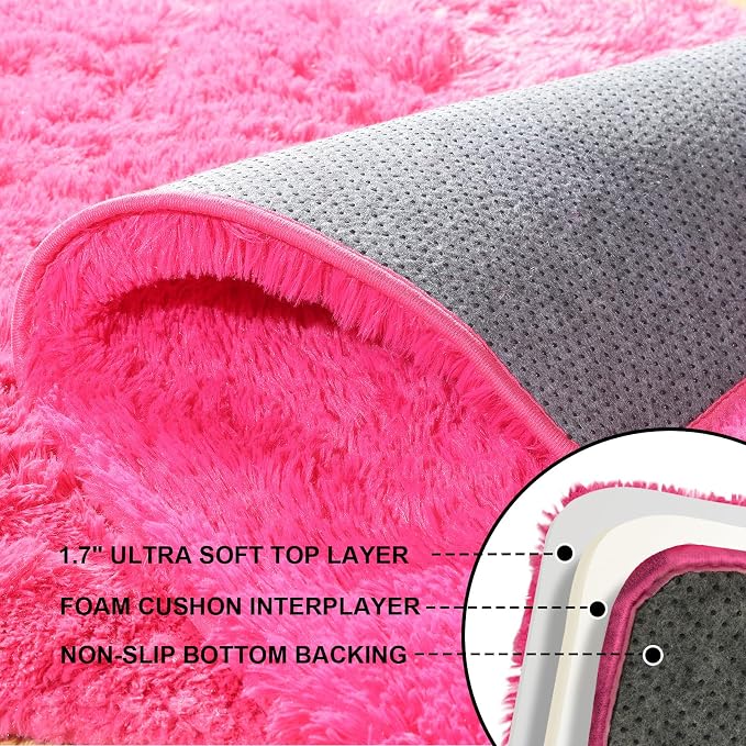 4x6 Rugs for Bedroom, Fluffy Area Rugs for Living Room, Small Fuzzy Shag Soft - Image 3