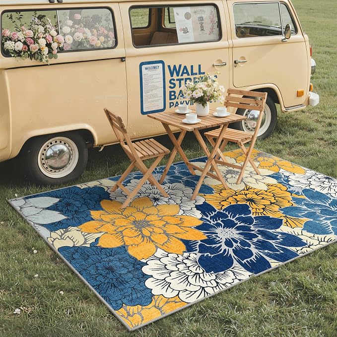 GENIMO Indoor Outdoor Area Rug 6'x9', Machine Washable Rugs - Image 4