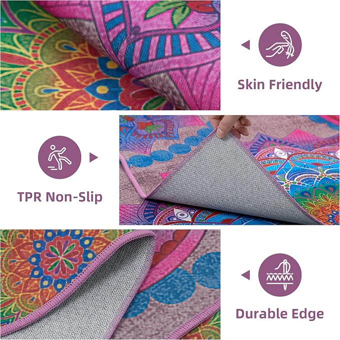 Arenarug Meditation Indoor Outdoor Rug 4x6 ft Mandala Pattern Rug Boho Style - Image 5