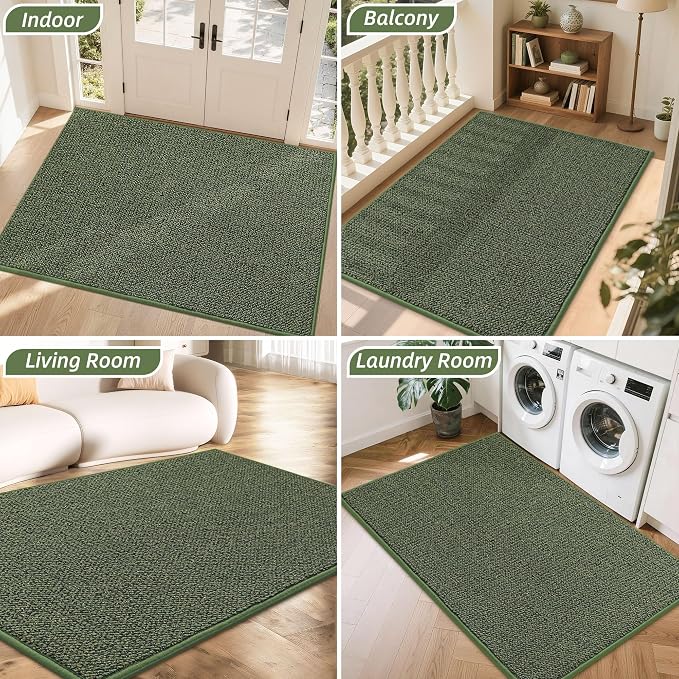 BEQHAUSE Dirt Trapper Door Mat 48" x 72", Non-Slip Washable Doormats Entrance - Image 8