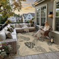 Easy Jute Rug Outdoor Indoor 8x10 Patio Mat Porch Light Brown Natural Non Slip by WondRg