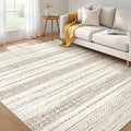 Nakagishi 6x9 Area Rugs Living Room: Washable Boho Large Neutral Soft Farmhouse by NakagishiAreaRug