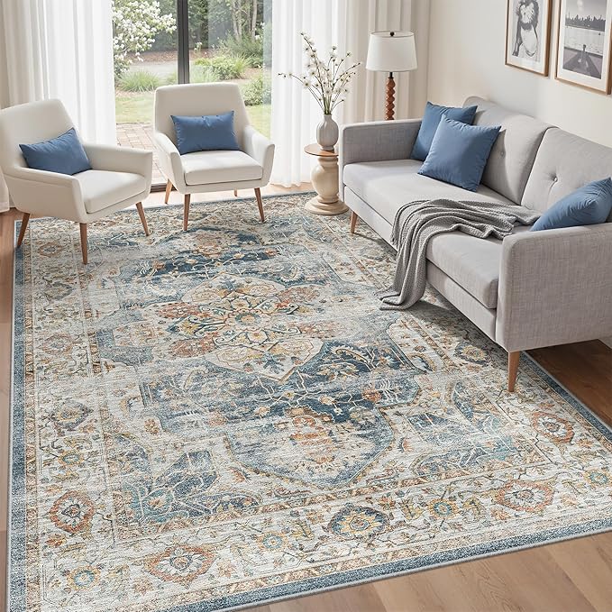 befbee 5x7 Area Rugs for Living Room, Stain Resistant Washable Rug, Non-Slip by Befbee