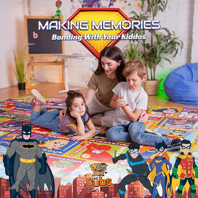 DC Super Friends Educational Kids Rug – ABC Alphabet, Emotions & Hero Traits - Image 11