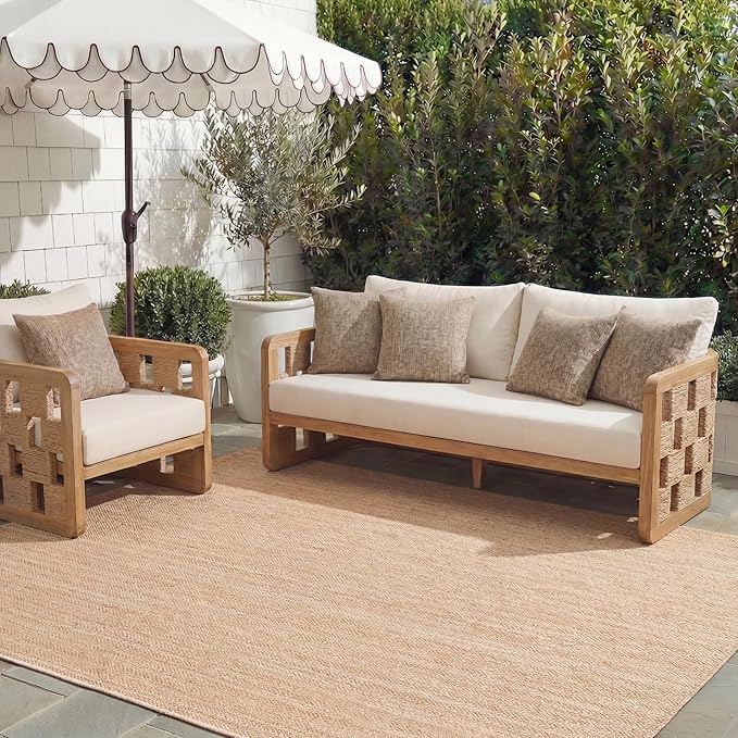 SAFAVIEH Outdoor Square Rug 10' - Image 4