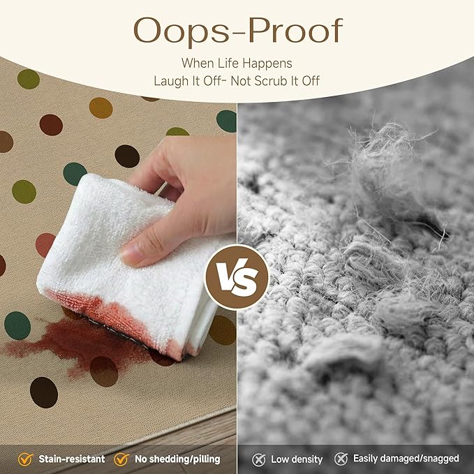 HUGEAR 8x10 Jute Outdoor Indoor Rug Washable Geometric Linen Textured Weave - Image 4