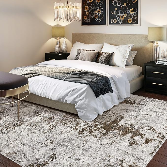 DMOYEST 10x14 Area Rug for Living Room, Washable & Non Slip Large Indoor Carpet - Image 4